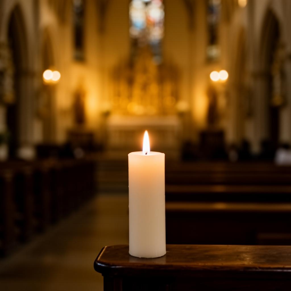 A lit candle